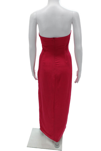Superdown Womens Bodycon Maxi Dress Red Sleeveless Hook & Eye Size XS