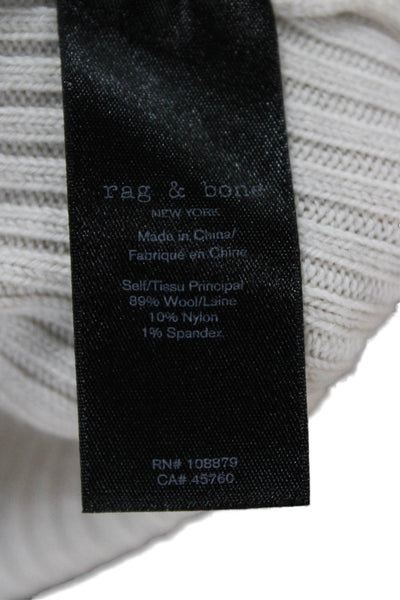 Rag & Bone Womens Striped Wool Pullover Sweater Beige Size XS