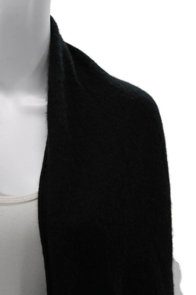 Subtle Luxury Womens Black Cashmere Blend Classic 3/4 Sleeve Sweater Size M