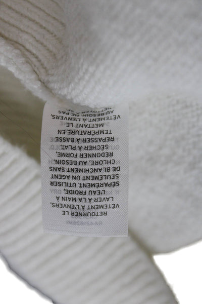 Rachel Parcell Women Pullover Sweater White Crew Neck Long Sleeve Size XS