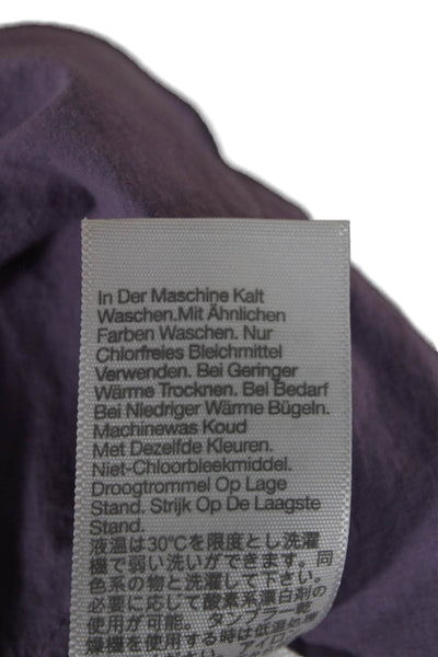 Madewell Womens Basic Collared Button-Up Purple Cotton Long Sleeve Size S