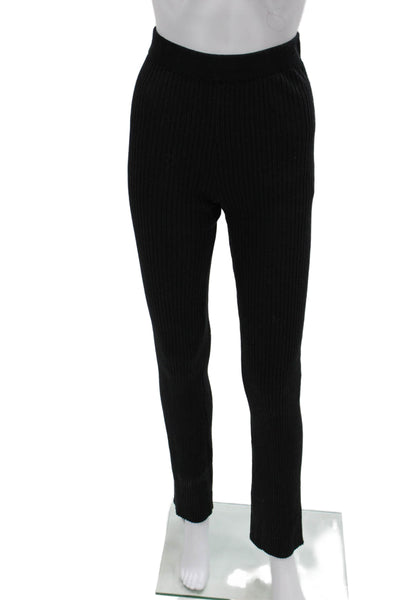 Zara Womens Classic Striped Black Pants Size S