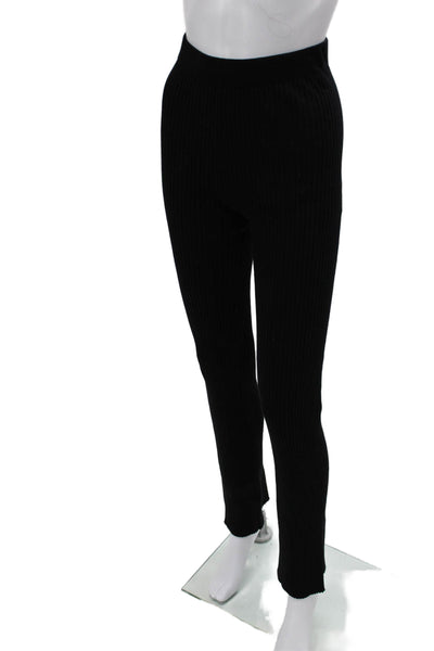 Zara Womens Classic Striped Black Pants Size S