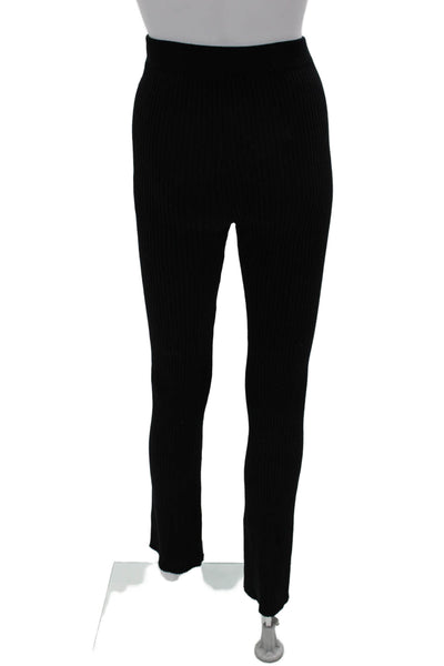 Zara Womens Classic Striped Black Pants Size S