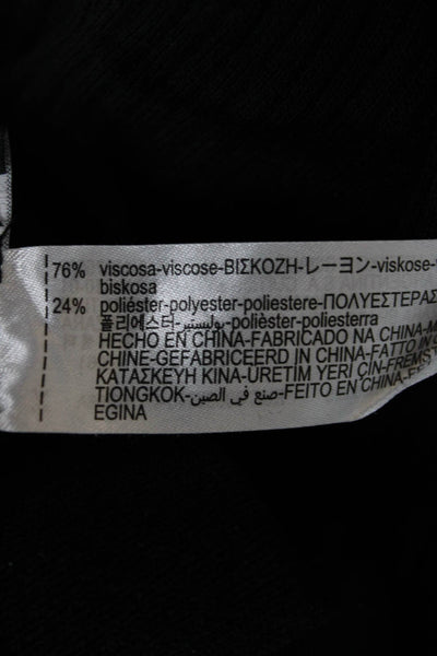 Zara Womens Classic Striped Black Pants Size S