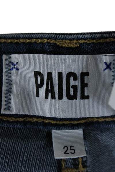 Paige Womens Skinny Ankle Jeans Dark Blue Size 25
