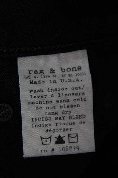 Rag & Bone Jean Womens Bootcut Flared Black Jeans Size 24