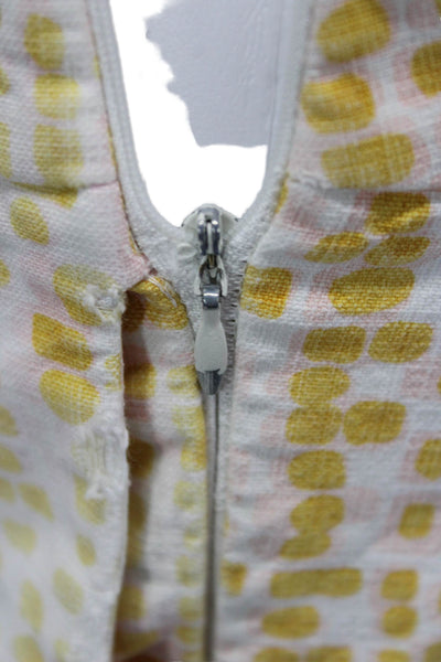 J Crew Women Geometric Cotton Blend Beach Zip Shorts Size 6