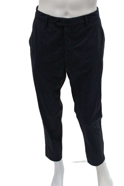 Armani Collezioni Mens Cropped Ankle Dress Pants Dark Blue Size 40