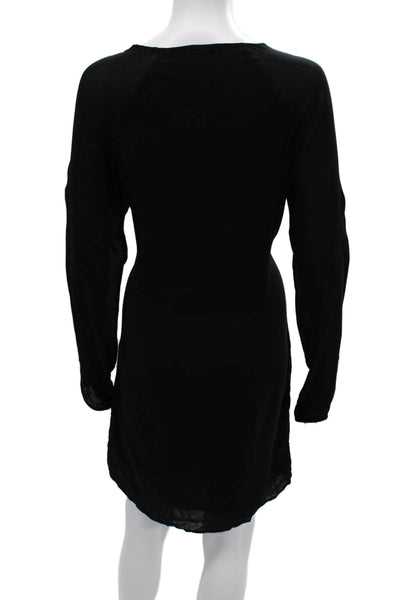 James Perse Womens Bodycon Mini Dress Black Long Sleeve Size 3