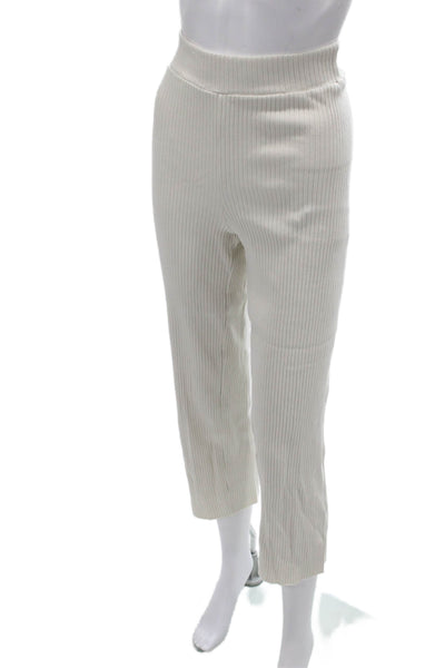 Stateside Womens Cropped Striped White Pants Size S
