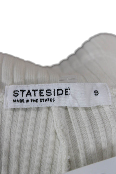 Stateside Womens Cropped Striped White Pants Size S
