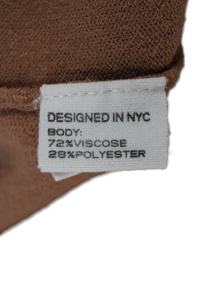Intermix Women Cropped Camisole Brown V-Neck 72% Viscose Polyester Size S