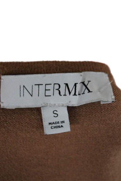 Intermix Women Cropped Camisole Brown V-Neck 72% Viscose Polyester Size S