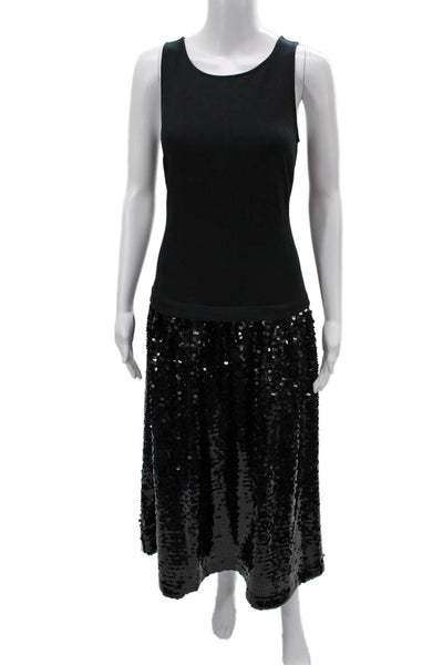 Banana Republic Womens Black Tank Midi Dress Petite Size 6