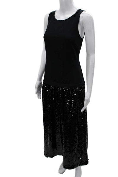 Banana Republic Womens Black Tank Midi Dress Petite Size 6