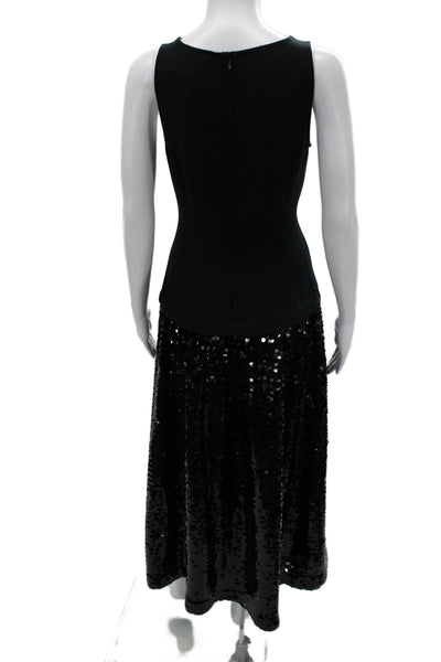 Banana Republic Womens Black Tank Midi Dress Petite Size 6