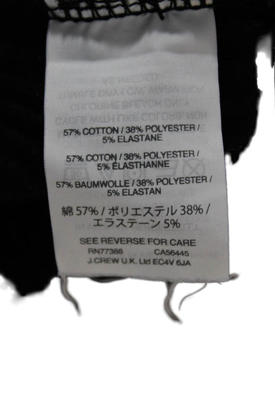 J Crew Womens Basic Black T-Shirt Long Sleeve Round Neck Cotton Blend Size XS