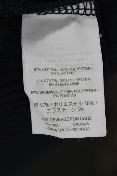 J Crew Womens Basic Sweater Dark Blue Round Neck 3/4 Sleeve Size XS