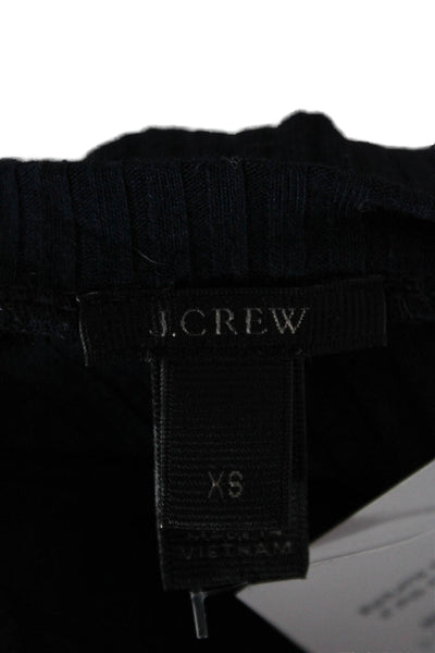 J Crew Womens Basic Sweater Dark Blue Round Neck 3/4 Sleeve Size XS