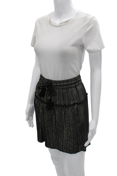 A.L.C. Womens Pleated Mini Skirt Black Size 6
