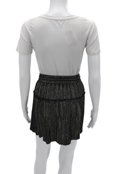 A.L.C. Womens Pleated Mini Skirt Black Size 6