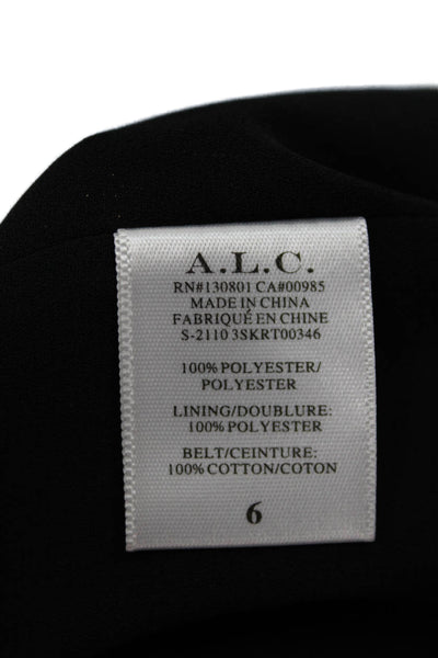 A.L.C. Womens Pleated Mini Skirt Black Size 6