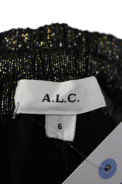 A.L.C. Womens Pleated Mini Skirt Black Size 6