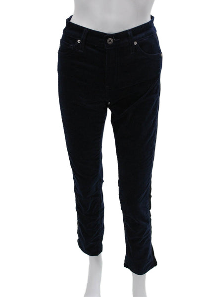 AG Adriano Goldschmied Womens Cropped Dark Blue High Rise Jeans Size 28