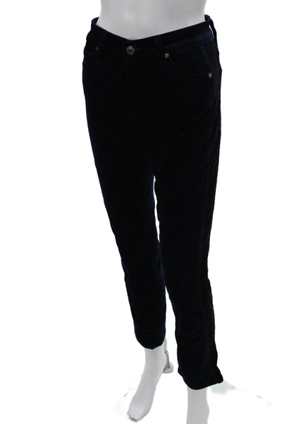 AG Adriano Goldschmied Womens Cropped Dark Blue High Rise Jeans Size 28