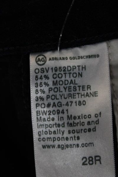 AG Adriano Goldschmied Womens Cropped Dark Blue High Rise Jeans Size 28