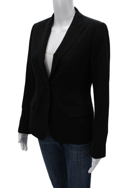 Vince Camuto Women Classic Black Collared Button Blazer Long Sleeve Size 2