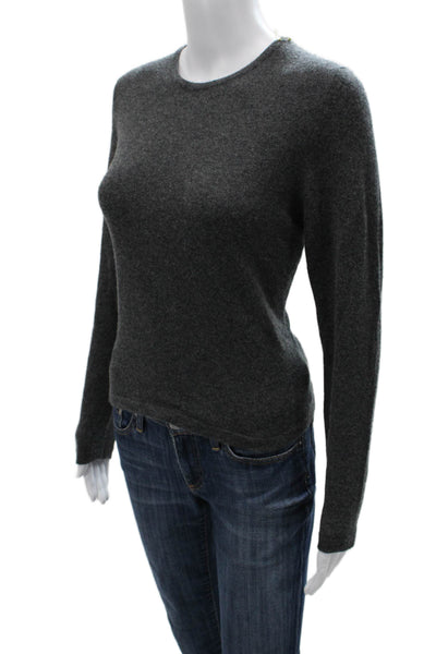 Gillian Hunter Cashmere Womens Dark Gray Pullover Sweater Size L