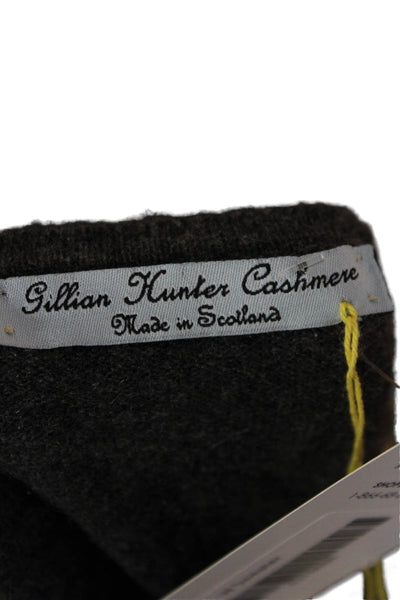 Gillian Hunter Cashmere Womens Dark Gray Pullover Sweater Size L