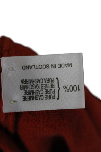 Gillian Hunter Cashmere Womens Red Cashmere Pullover Sweater Crew Neck Size XL