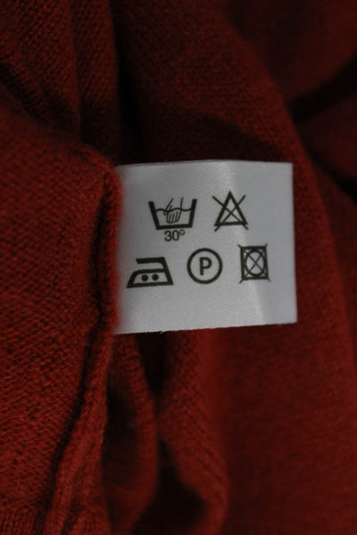 Gillian Hunter Cashmere Womens Orange Cashmere Pullover Sweater Size L