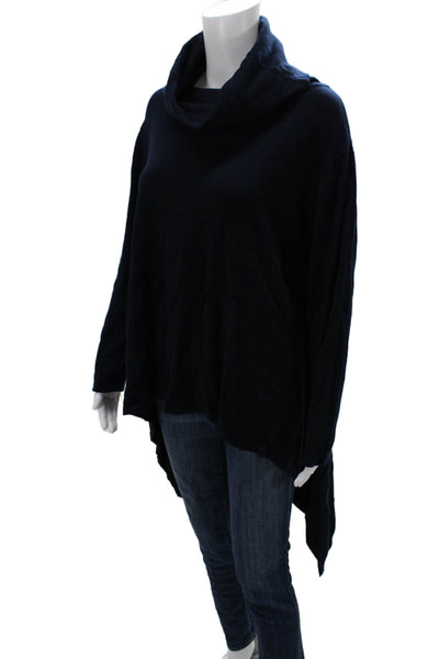 Sophy Curson Women Dark Blue Turtleneck Pullover Sweater Size L