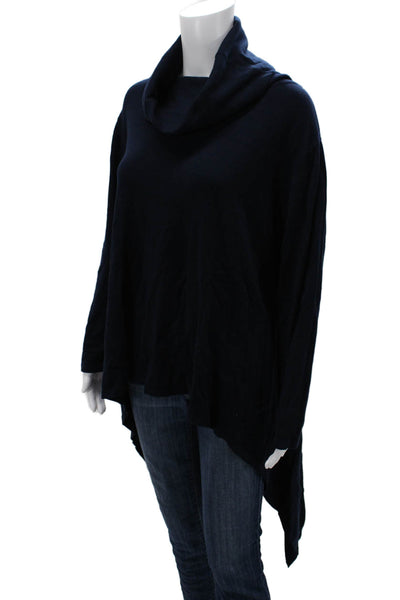 Sophy Curson Women Pullover Sweater Turtleneck Long Sleeve Dark Blue Size XS