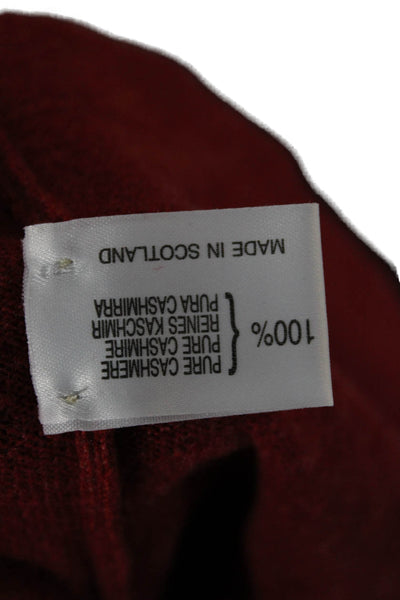 Gillian Hunter Cashmere Women Pullover Sweater Red Crew Neck Size M