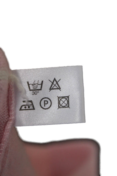 Gillian Hunter Cashmere Women Striped Crewneck Pullover Pink Cashmere Size XL