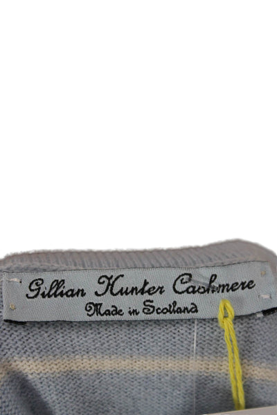 Gillian Hunter Cashmere Womens Pullover Sweater Light Blue Crew Neck Size L