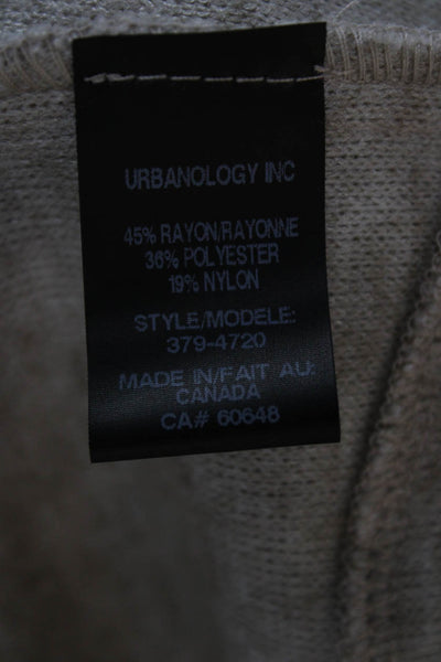 Pure Essence Womens Beige Cardigan Mock Neck Long Sleeve Size XL