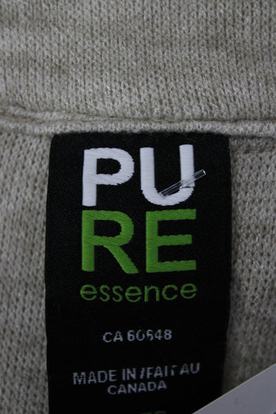 Pure Essence Womens Beige Cardigan Mock Neck Long Sleeve Size XL