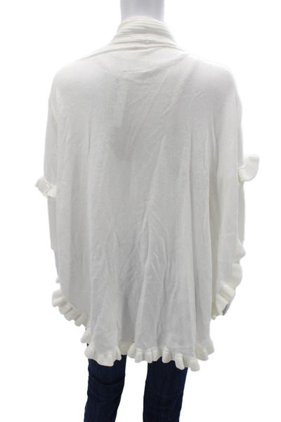 Muche Et Muchette Womens Bohemian White Cardigan 3/4 Sleeve Size One Size