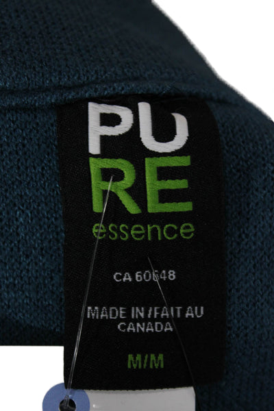 Pure Essence Women High Neck Long Sleeve Coatigan Blue Size M