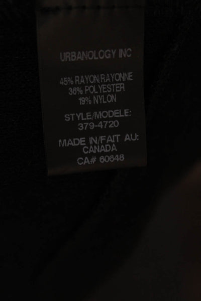 Pure Essence Womens Black High Neck Long Sleeve Coatigan Classic Size XL