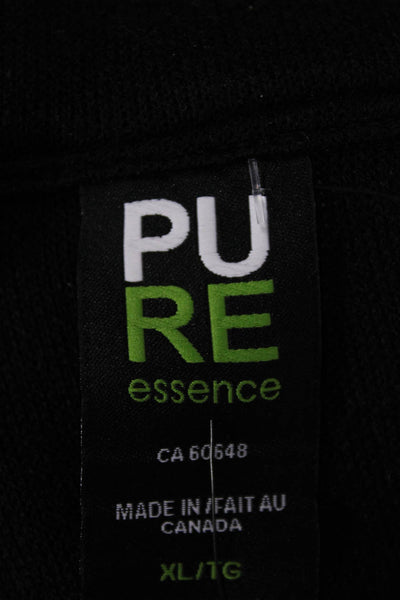 Pure Essence Womens Black High Neck Long Sleeve Coatigan Classic Size XL