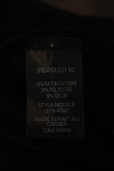 Pure Essence Women Black High Neck Long Sleeve Zip Coatigan Size L