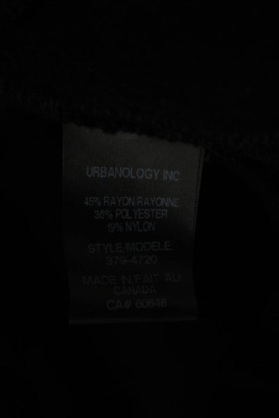 Pure Essence Women High Neck Zip Black Coatigan Sweater Size S