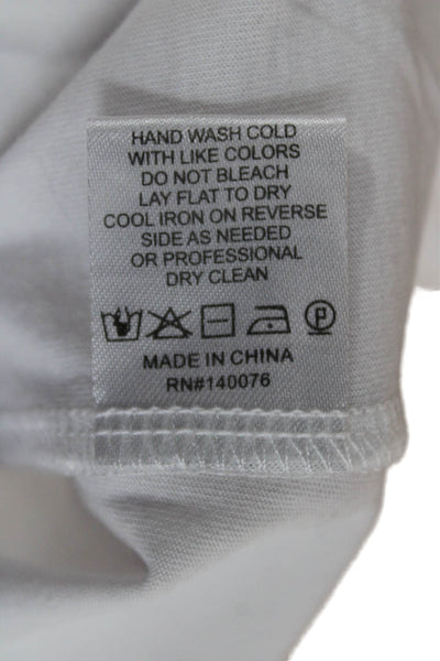 Generation Love Women White Round Neck Short Sleeve T-Shirt Size S